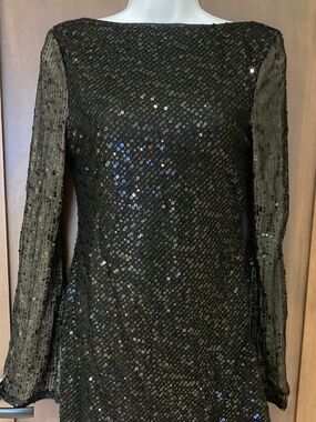 Short Black Sequin Dress
